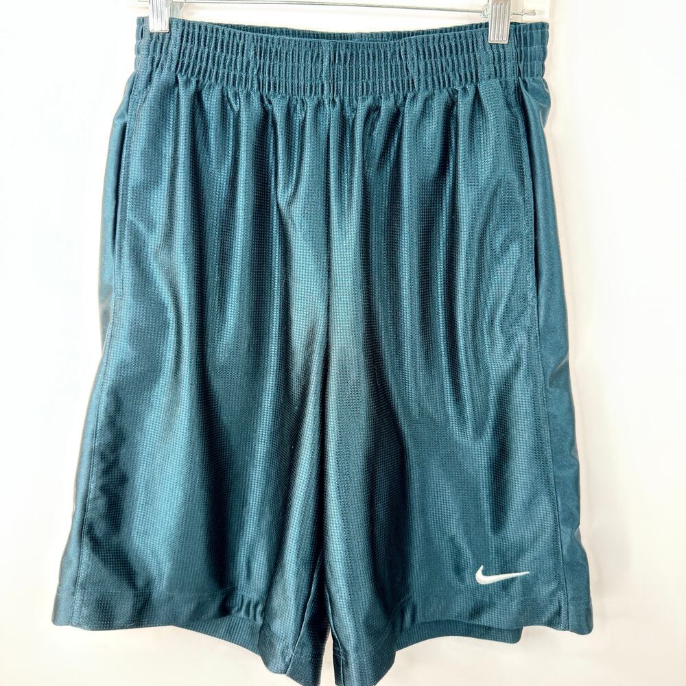 Nike Men's Basketball Mesh Shorts Blue Drawstring Athletic Shorts SIZE Medium